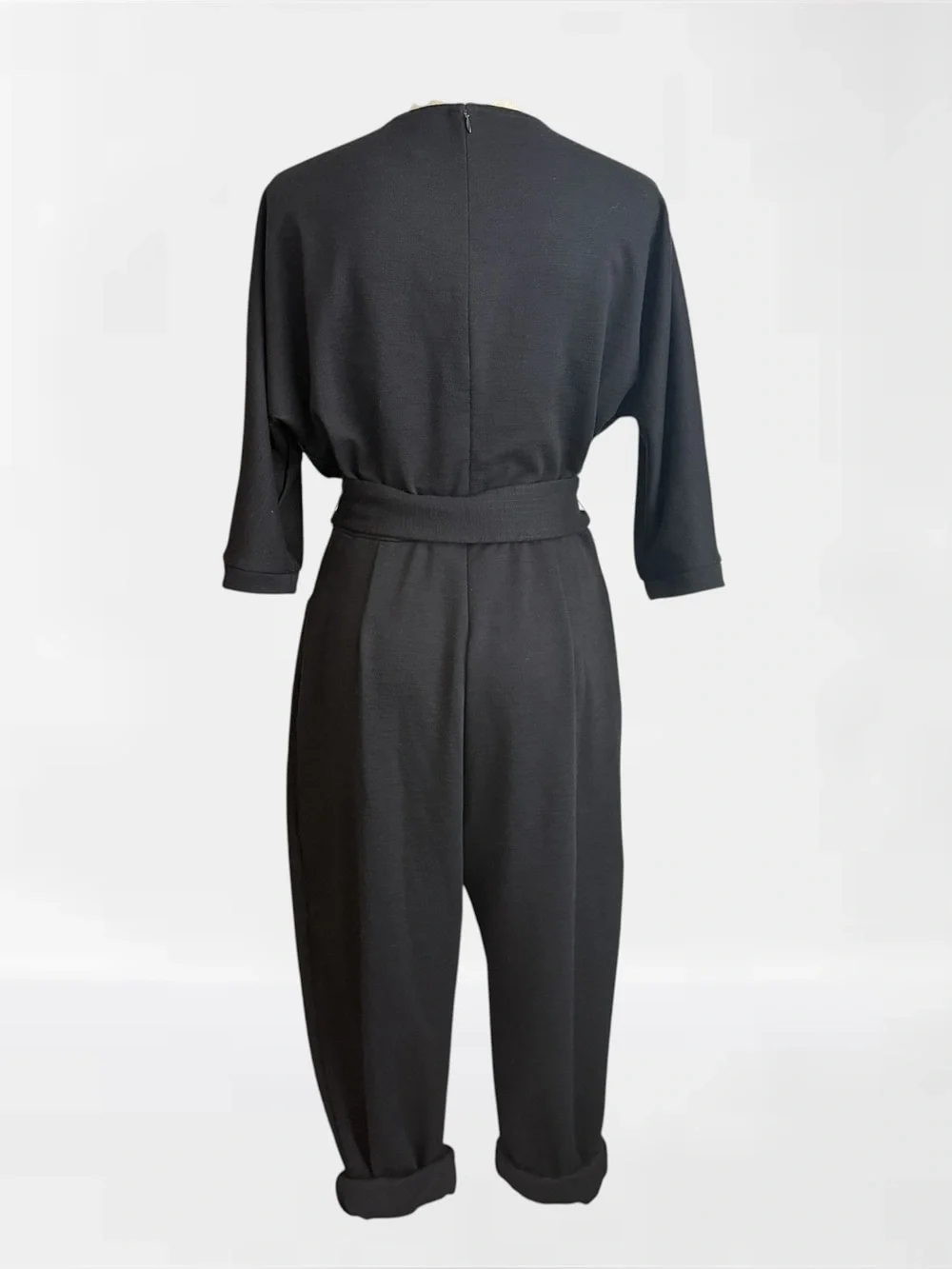 Anthropologie Black Belted Jumpsuit – Size M